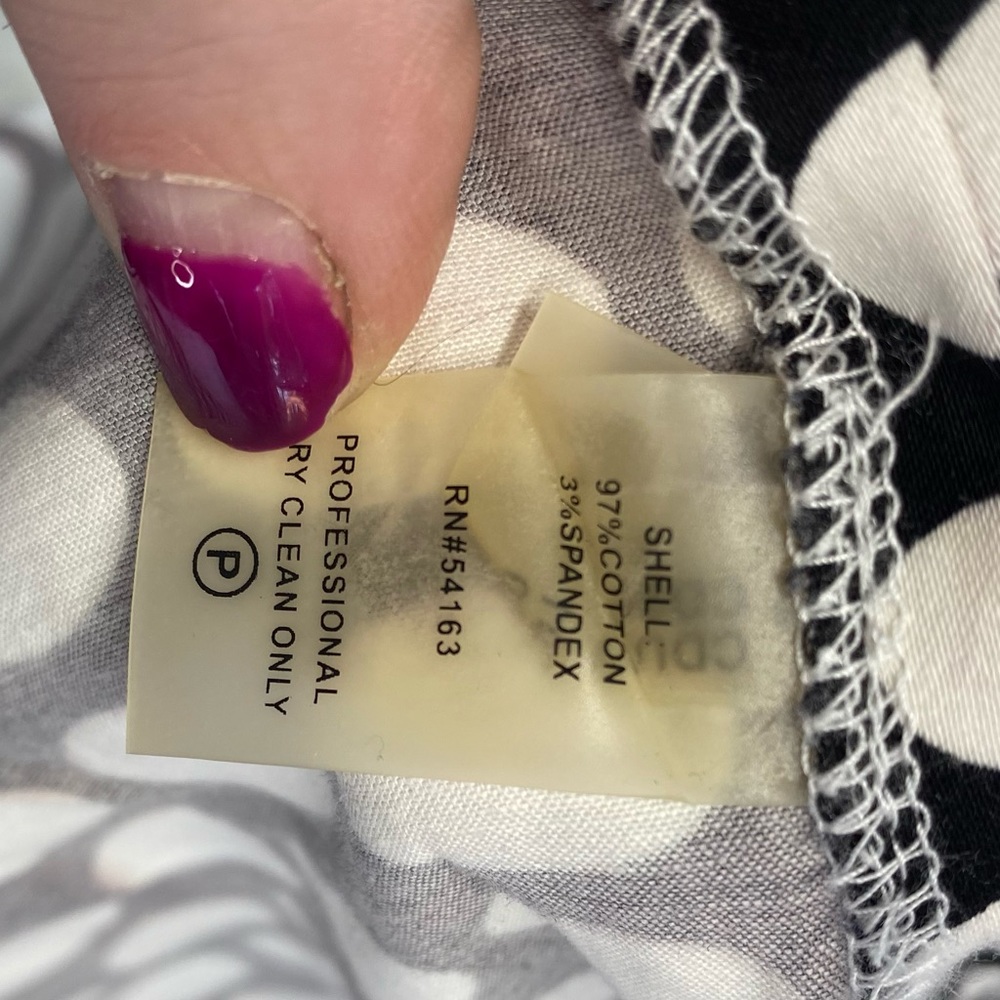Calvin Klein Geometric Circle Print Black & White Dress Size 4 - Picture 7 of 16